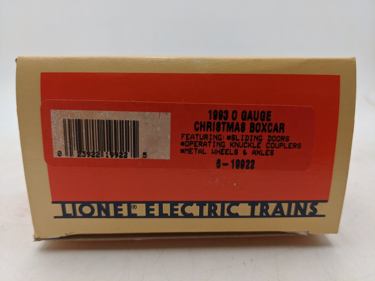 Lionel 6-19922 O Gauge 1993 Christmas Boxcar EX/Box