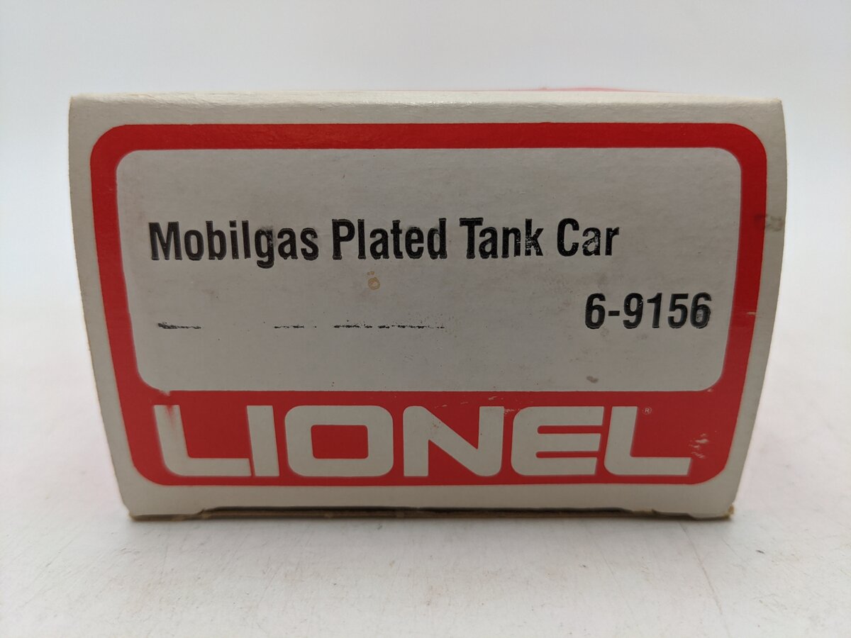 Lionel 6-9156 O Gauge Mobilgas Plated Single Dome Tank Car EX/Box