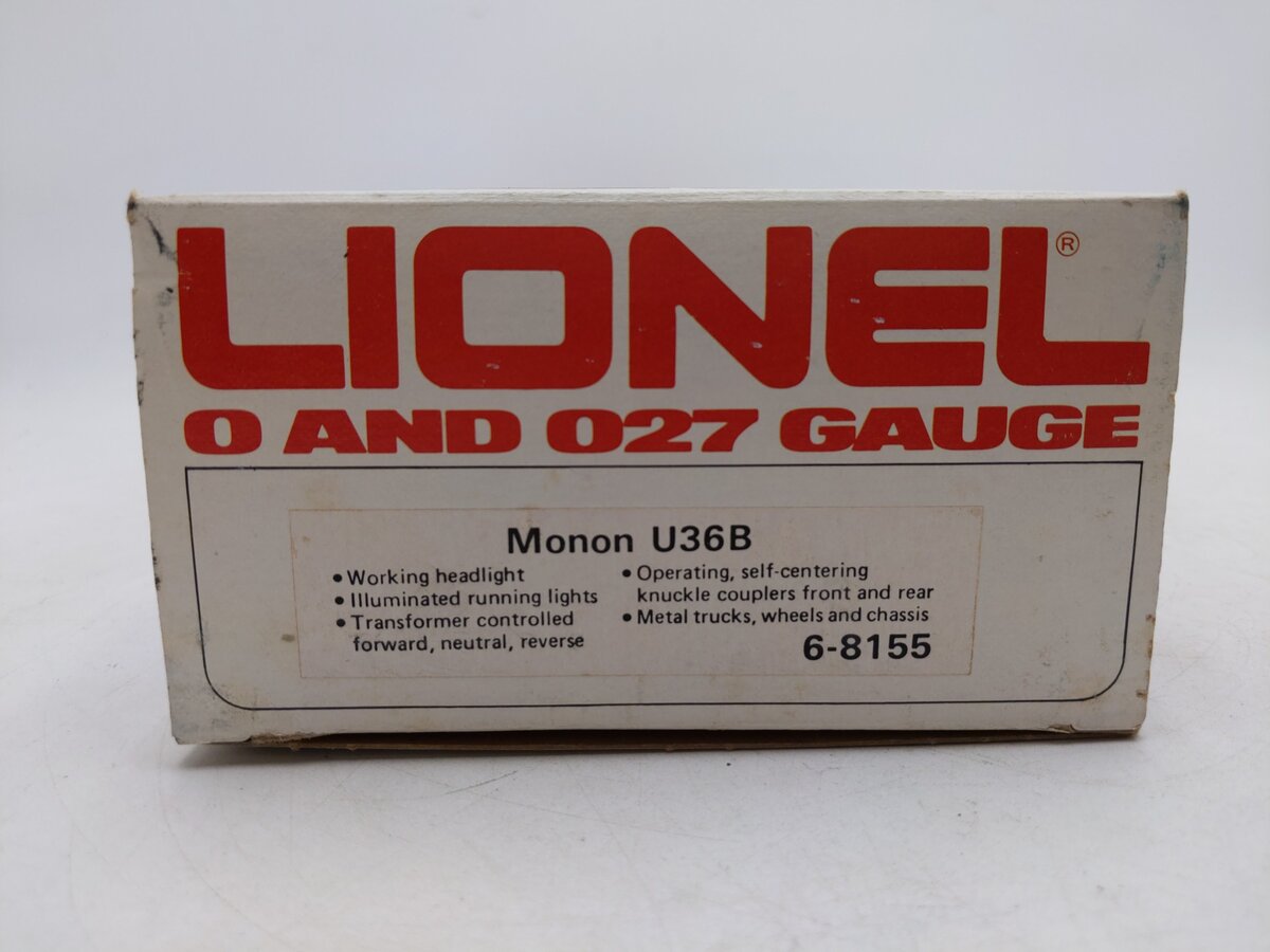 Lionel 6-8155 O Gauge Monon U36B Diesel Locomotive EX/Box