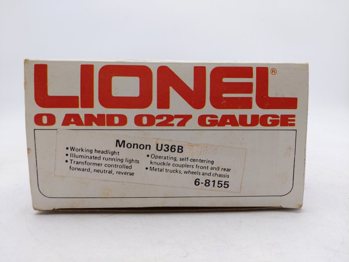 Lionel 6-8155 O Gauge Monon U36B Diesel Locomotive EX/Box