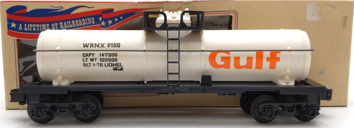 Lionel 6-9150 O Gauge Gulf Single Dome Tank Car #9150 VG/Box
