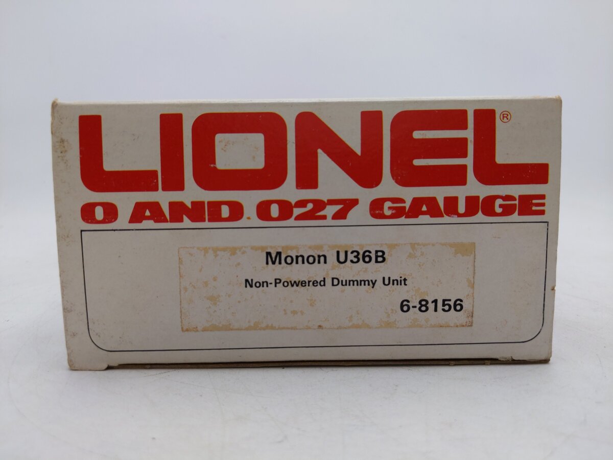 Lionel 6-8156 O Gauge Monon U36B Dummy Diesel Locomotive EX/Box