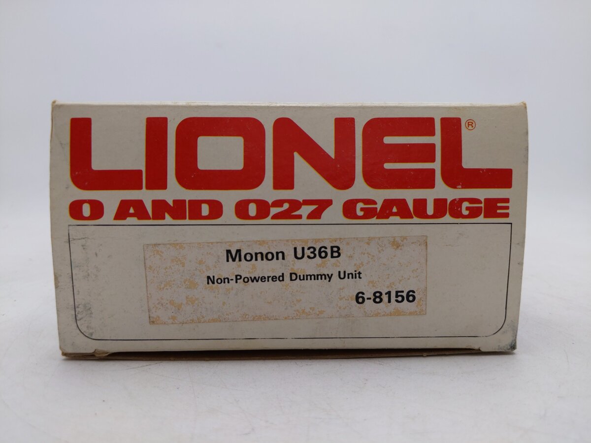 Lionel 6-8156 O Gauge Monon U36B Dummy Diesel Locomotive EX/Box
