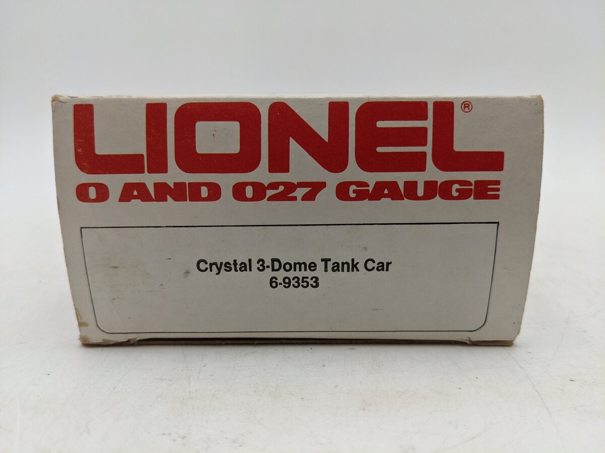 Lionel 6-9353 O Gauge Crystal Line Triple Dome Tank Car #9353 EX/Box