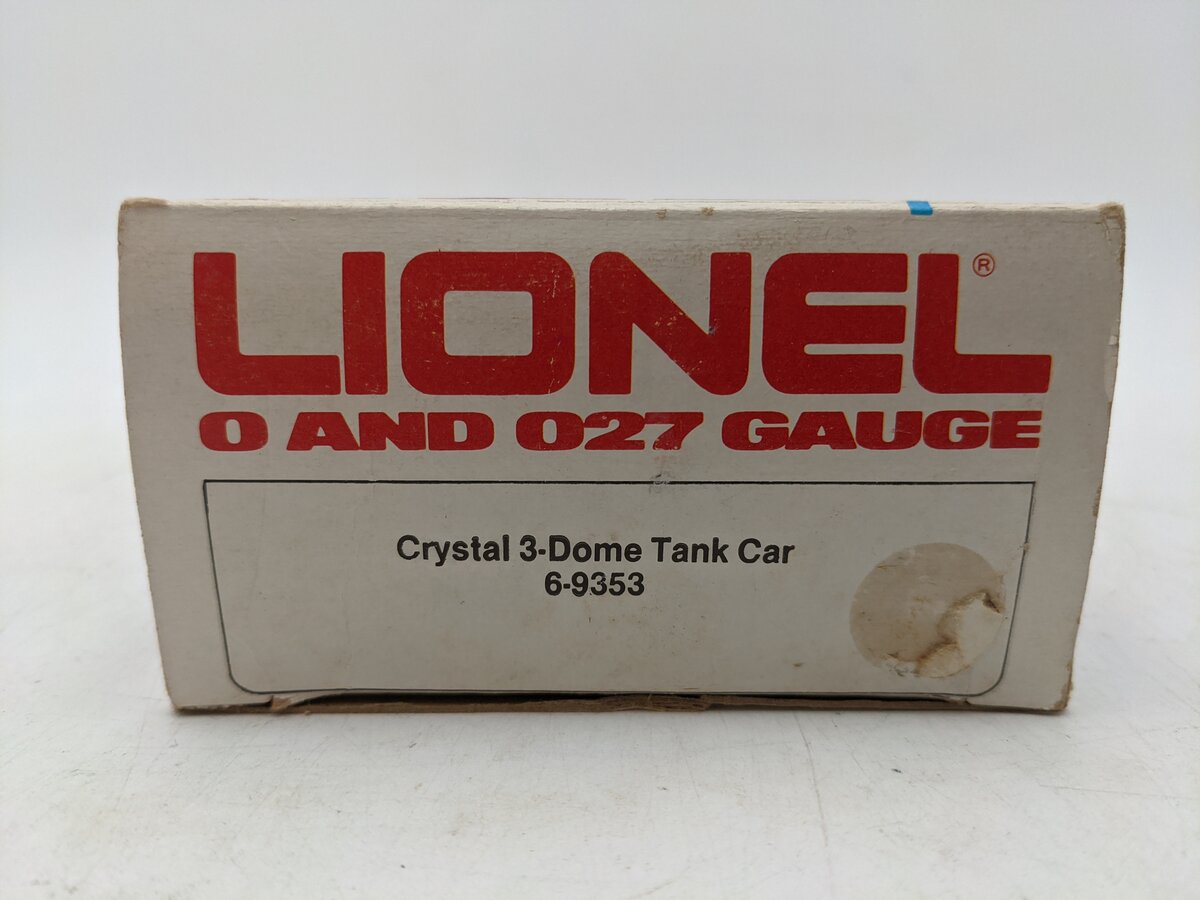 Lionel 6-9353 O Gauge Crystal Line Triple Dome Tank Car #9353 EX/Box