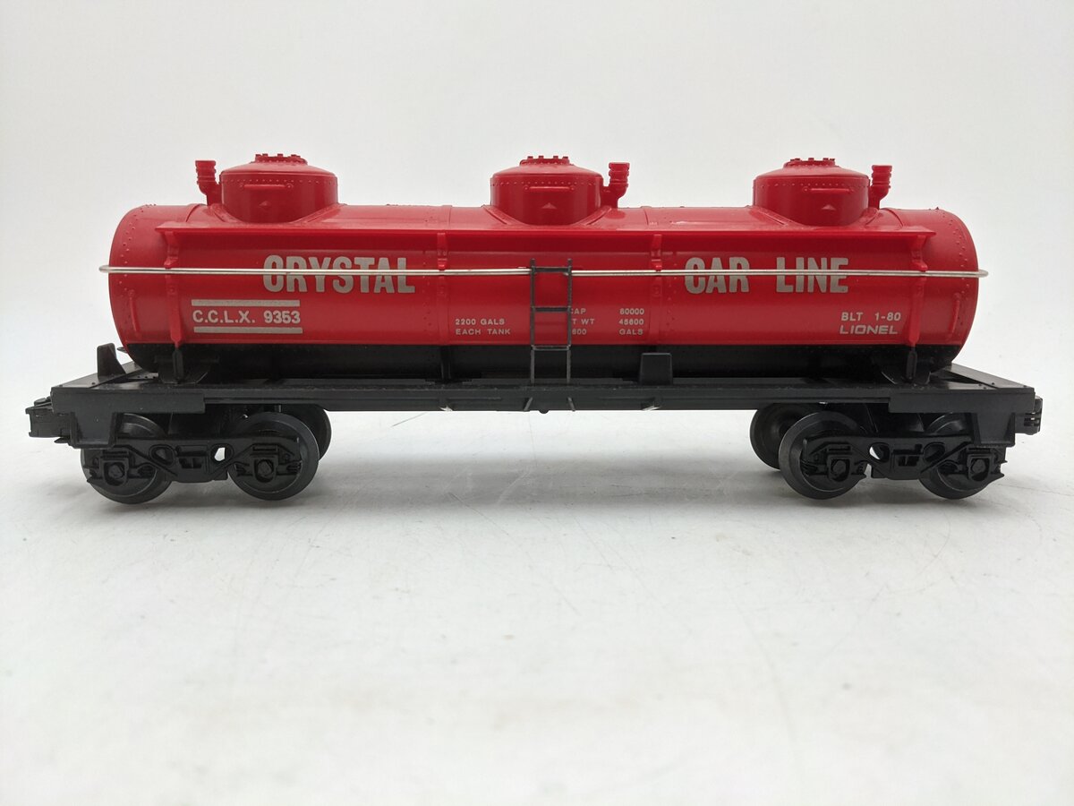 Lionel 6-9353 O Gauge Crystal Line Triple Dome Tank Car #9353 EX/Box