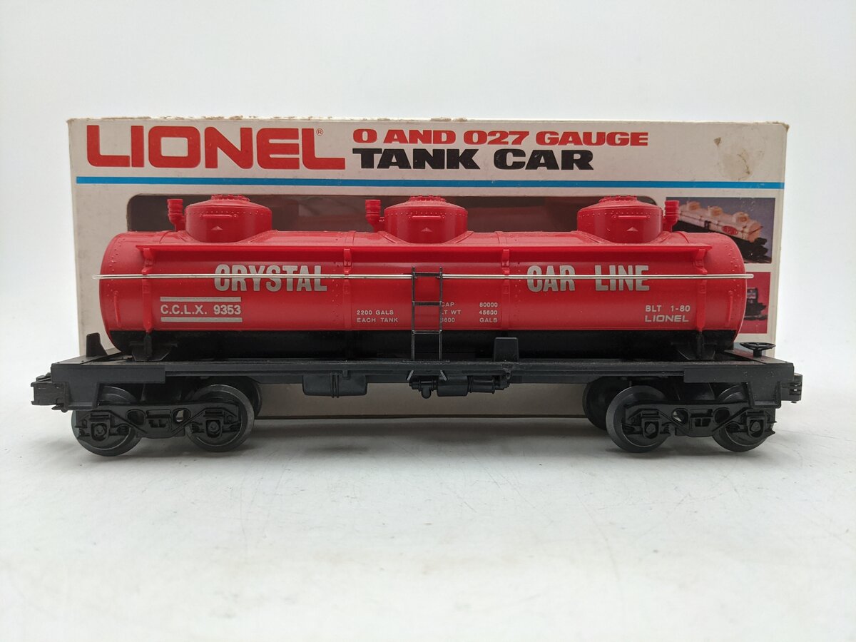 Lionel 6-9353 O Gauge Crystal Line Triple Dome Tank Car #9353 EX/Box