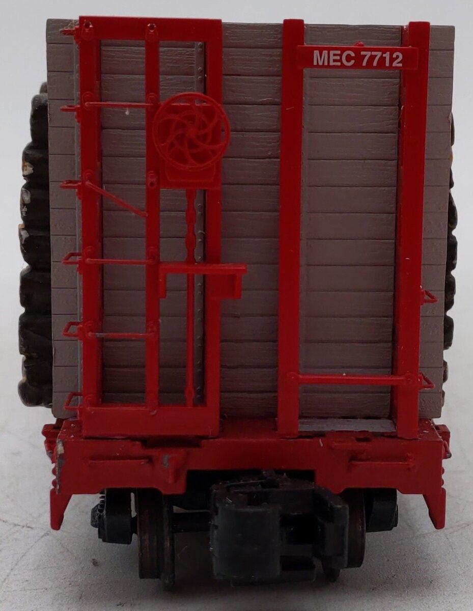 S-Helper 00302 S Gauge Maine Central Bulkhead Flatcar #7712 w/Pulpwood Load EX/Box