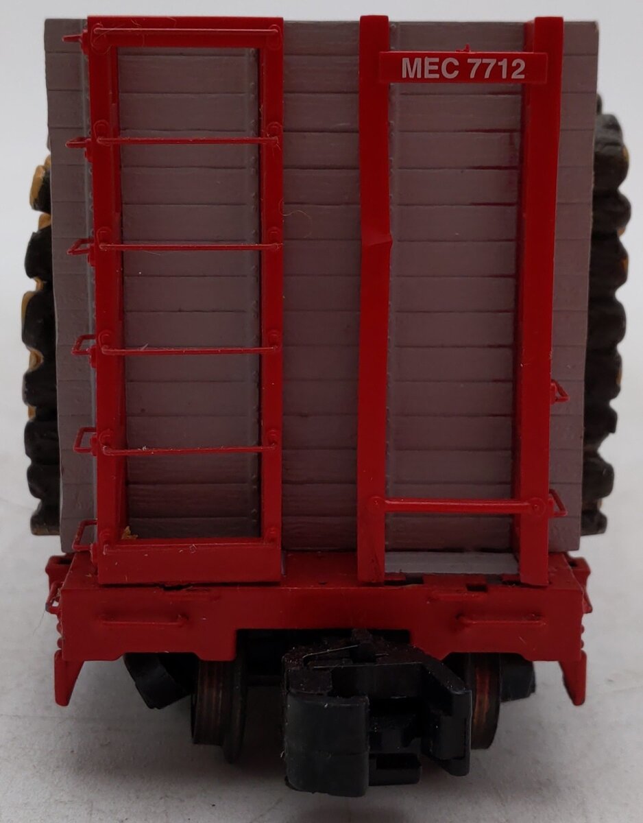 S-Helper 00302 S Gauge Maine Central Bulkhead Flatcar #7712 w/Pulpwood Load EX/Box