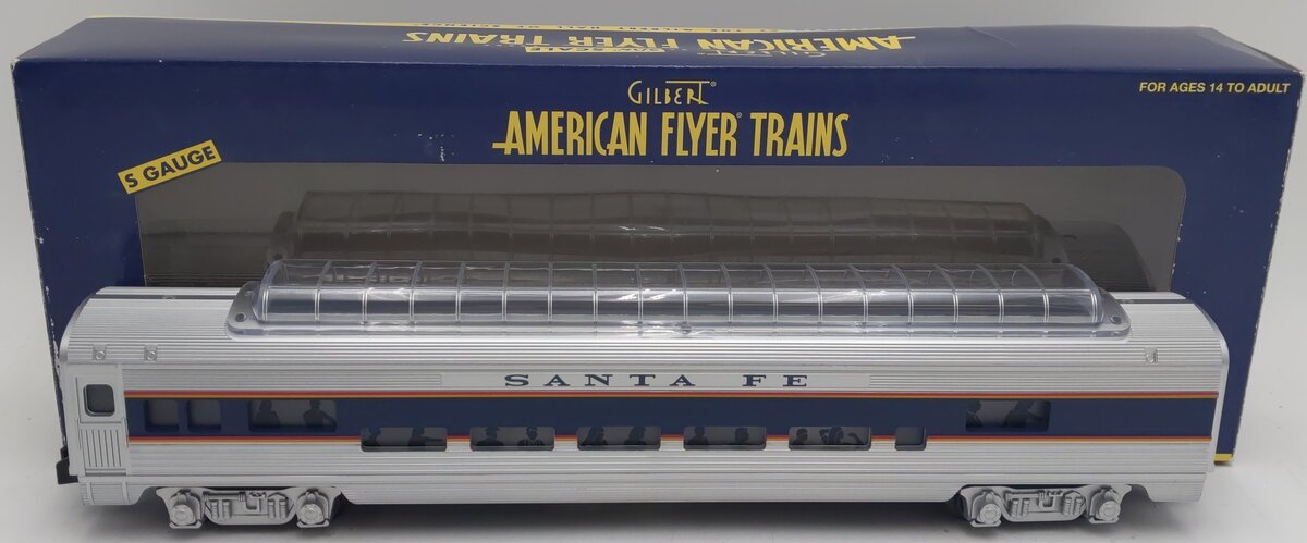 American Flyer 6-49940 S Scale Santa Fe Full Vista Dome Passenger Car EX/Box