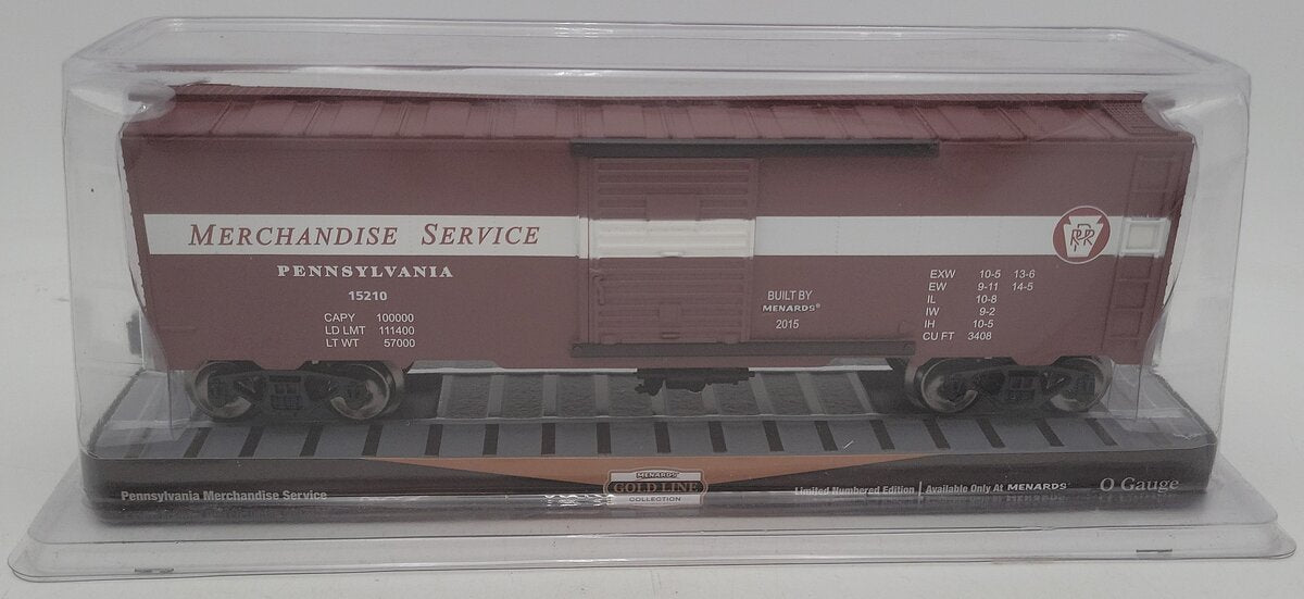 Menards 297-2654 O Gauge Pennsylvania Boxcar #15210 LN