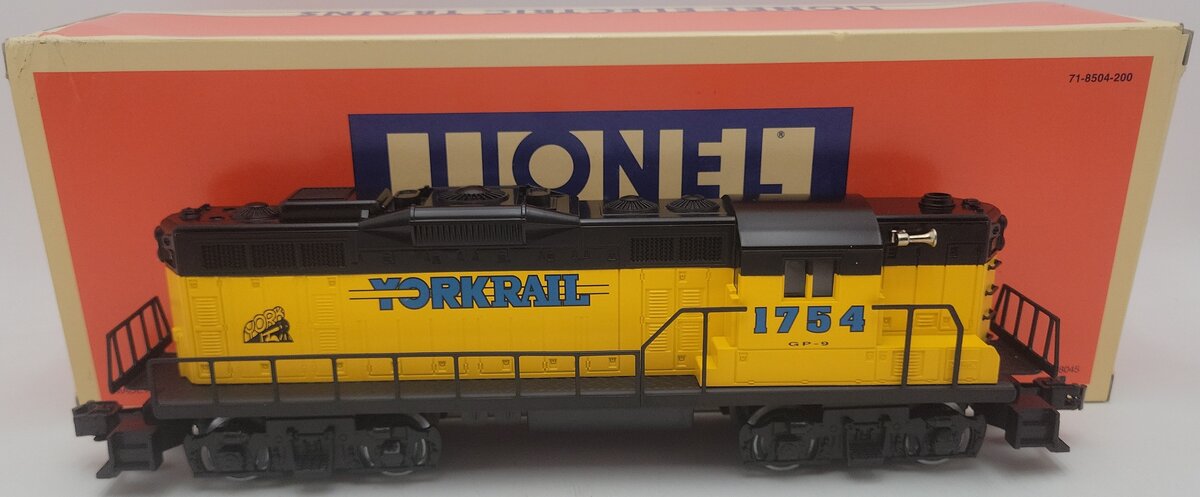Lionel 6-52037 O Gauge TCA Yorkrail GP-9 Diesel Locomotive #1754 EX/Box