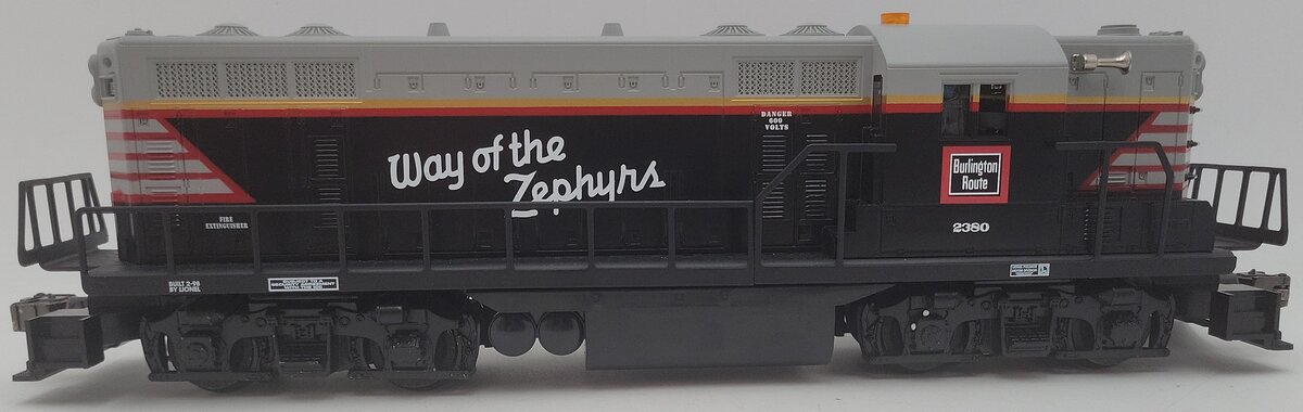 Lionel 6-18569 O Burlington Way of the Zephyrs GP-9 Diesel Locomotive #2380 EX/Box