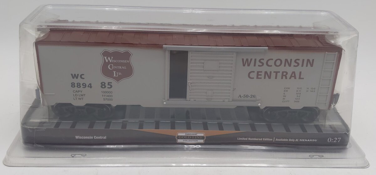 Menards 279-0870 O Gauge Wisconsin Central Boxcar #889485 EX
