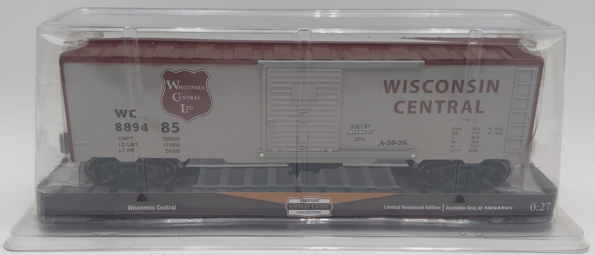 Menards 279-0870 O Gauge Wisconsin Central Boxcar #889485 EX