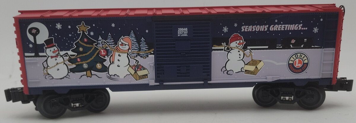 Lionel 6-29946 O Gauge 2007 LRRC Christmas Boxcar EX/Box