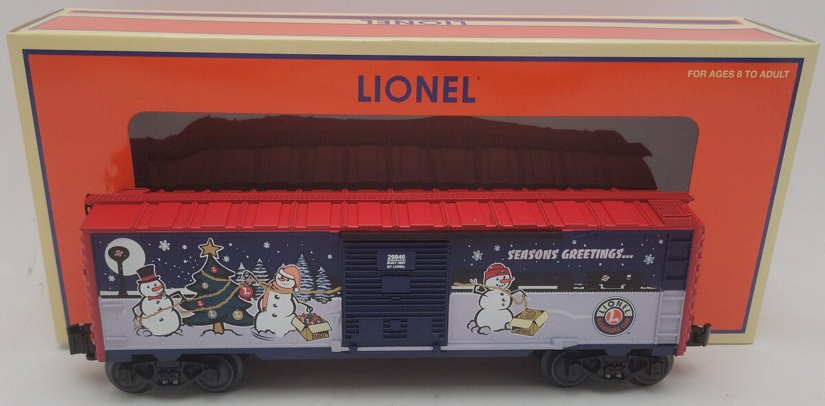 Lionel 6-29946 O Gauge 2007 LRRC Christmas Boxcar EX/Box