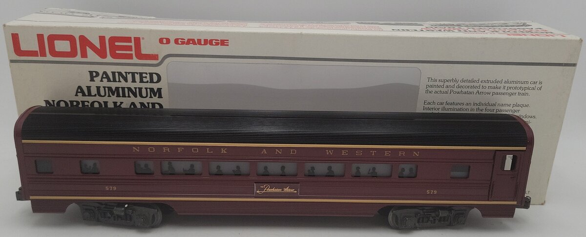 Lionel 6-9564 O Gauge Norfolk & Western Aluminum Passenger Car #579 EX/Box