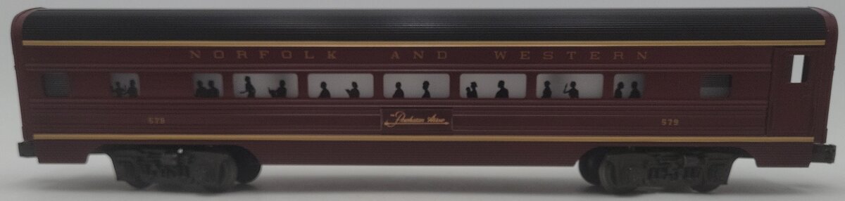 Lionel 6-9564 O Gauge Norfolk & Western Aluminum Passenger Car #579 EX/Box