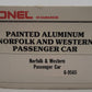 Lionel 6-9565 O Gauge Norfolk & Western Aluminum Passenger Car #578 EX/Box