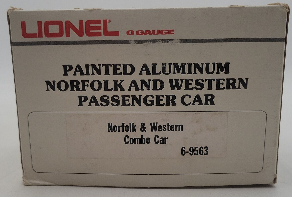 Lionel 6-9563 O Gauge Norfolk & Western Aluminum Combo Car #578 EX/Box