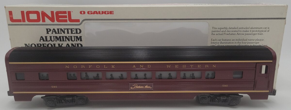 Lionel 6-9563 O Gauge Norfolk & Western Aluminum Combo Car #578 EX/Box