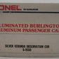 Lionel 6-9580 O Gauge Burlington Aluminum "Silver Veranda" Observation Car EX/Box