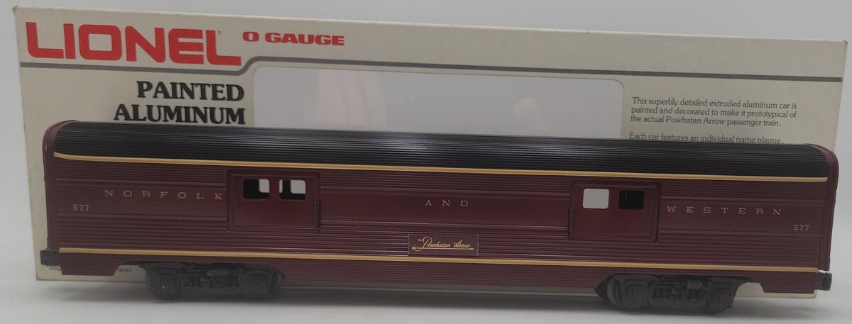 Lionel 6-9562 O Gauge Norfolk & Western Aluminum Baggage Car #577 EX/Box