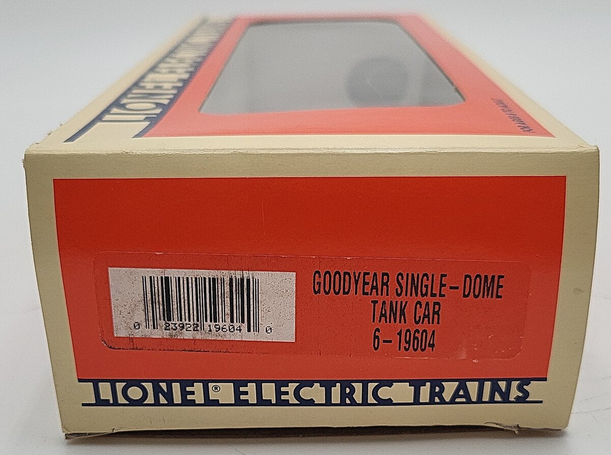 Lionel 6-19604 O Gauge Goodyear Single Dome Tank Car EX/Box