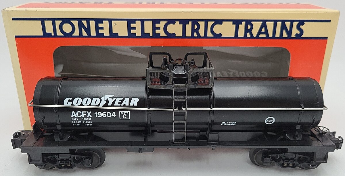 Lionel 6-19604 O Gauge Goodyear Single Dome Tank Car EX/Box