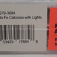 Menards 279-3684 O Gauge Santa Fe Caboose w/ Lights NIB