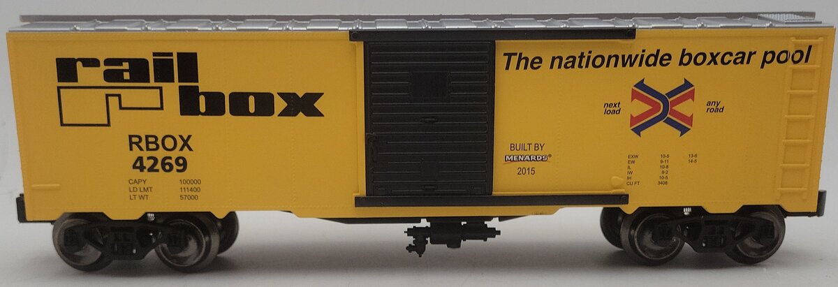 Menard 279-2619 O Gauge Rail Box Boxcar #4269 EX/Box