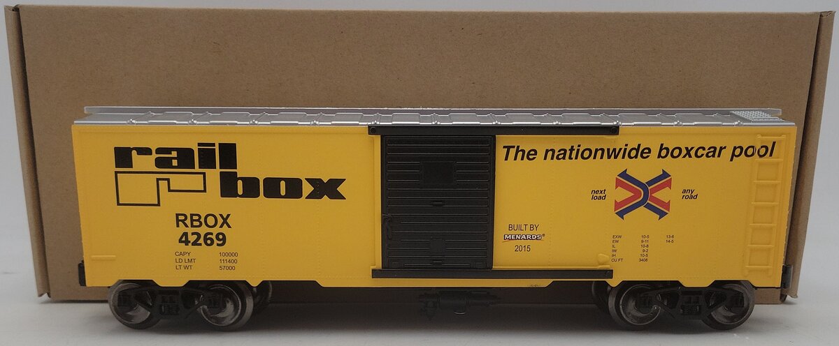 Menard 279-2619 O Gauge Rail Box Boxcar #4269 EX/Box