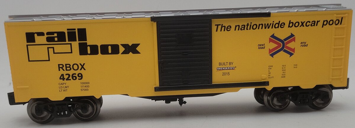 Menard 279-2619 O Gauge Rail Box Boxcar #4269 EX/Box