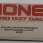 Lionel 6-8958 O Burlington Northern GP20 Dummy Diesel Locomotive #8958 EX/Box