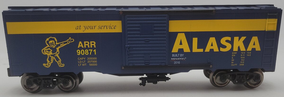 Menards 279-3066 O Gauge Alaska Boxcar #90871 EX/Box