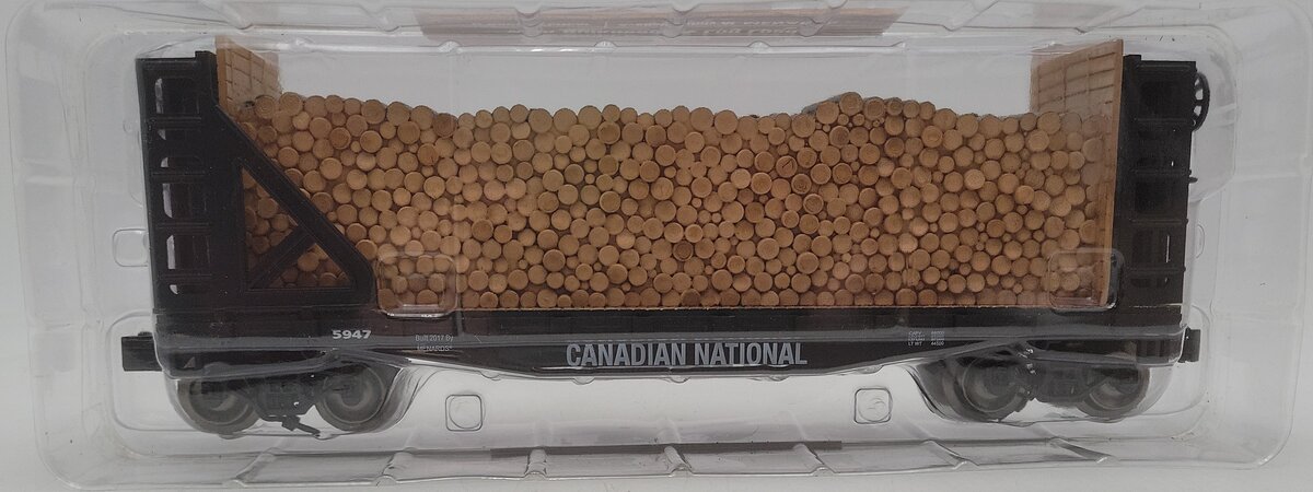 Menards 279-3434 O Canadian National Flatcar w/ Log Load #5947 NIB