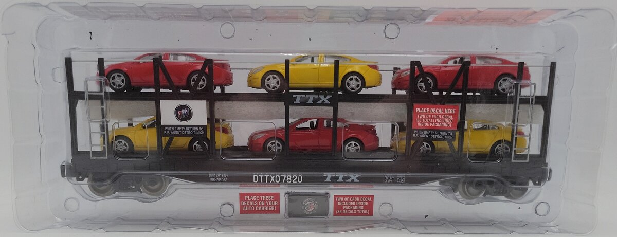 Menards 279-3912 O TXX Auto Carrier w/ Six Cars NIB