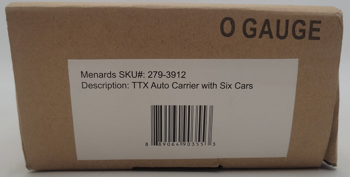 Menards 279-3912 O TXX Auto Carrier w/ Six Cars NIB