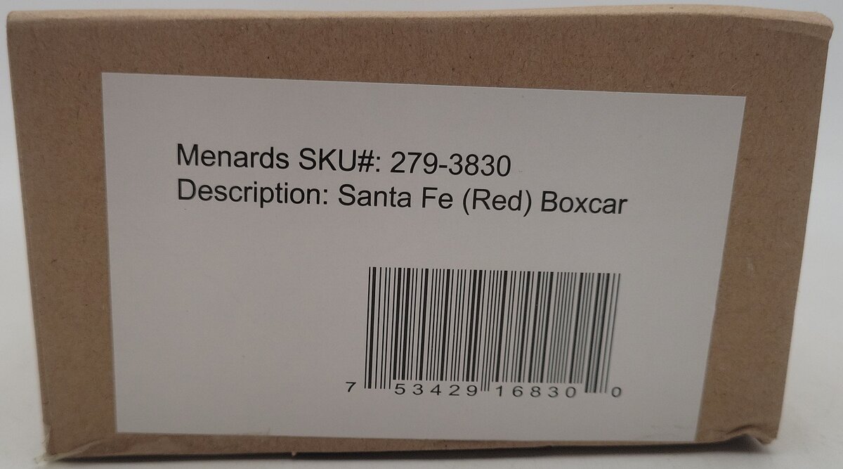Menards 279-3830 O Gauge Santa Fe Boxcar NIB