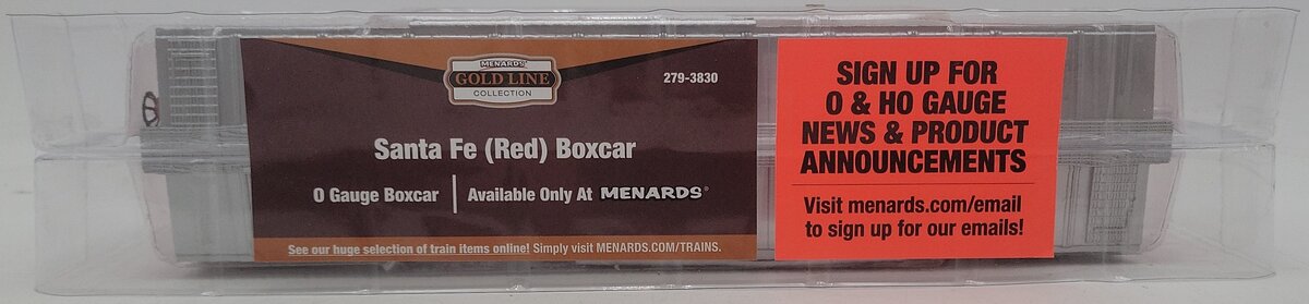 Menards 279-3830 O Gauge Santa Fe Boxcar NIB