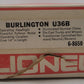 Lionel 6-8650 O Burlington Northern U36B Powered Diesel Locomotive #8650 EX/Box