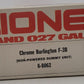 Lionel 6-8062 O Burlington F-3 B-Unit Chrome Non-Powered Diesel Locomotive #8062 EX/Box