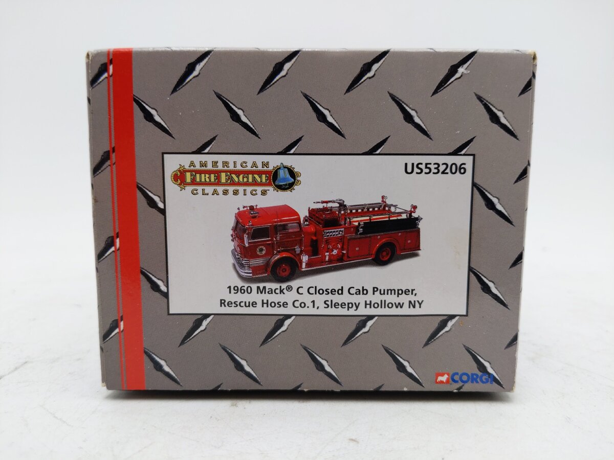 Corgi US53206 1:50 1960 Mack C Closed Cab Pumper Rescue Hose Co. 1 EX/Box