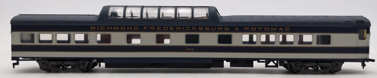 Rivarossi 6588/0 HO Scale Richmond Fredericksburg & Potomac Vista Dome #532 LN