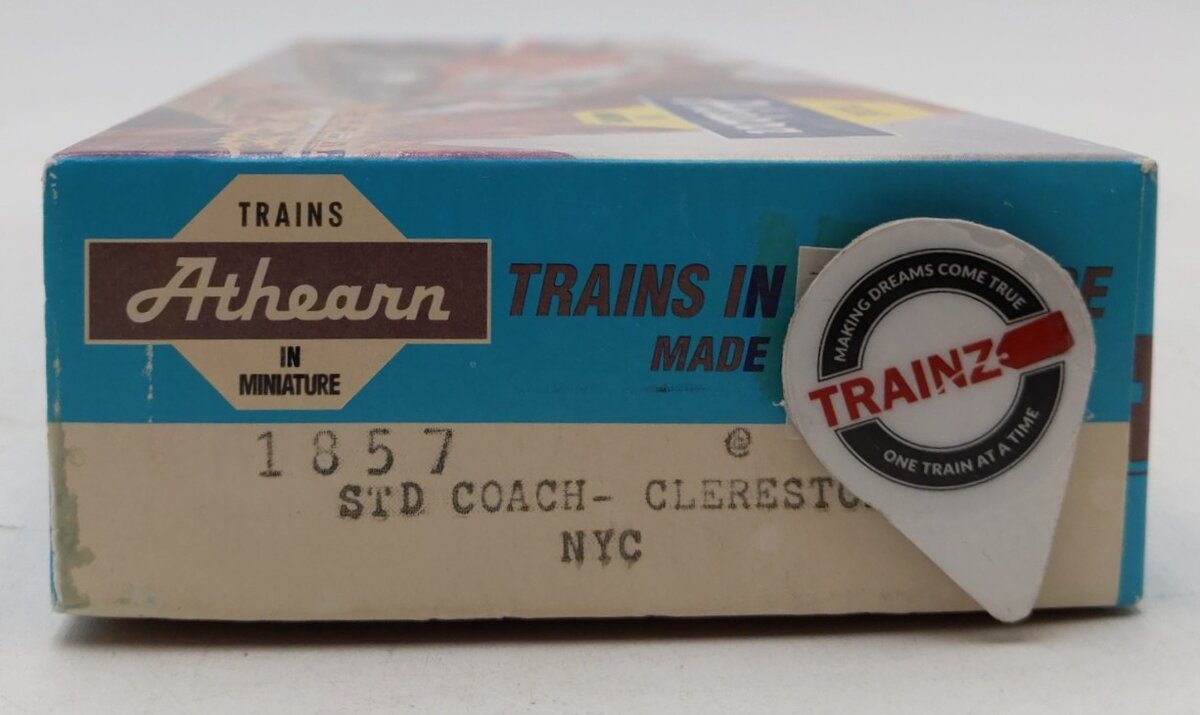 Athearn 1857 HO New York Central Standard Coach Car Kit #3243-Assembled EX/Box