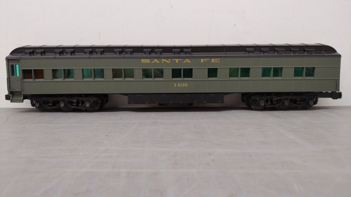 Lionel 2027100 O Gauge Santa Fe Station Sounds Diner Car #1406 LN/Box