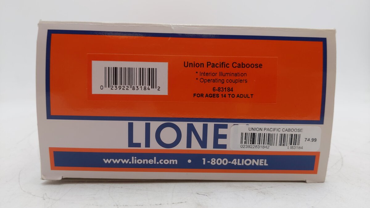 Lionel 6-83184 O Union Pacific Caboose #25214 LN/Box