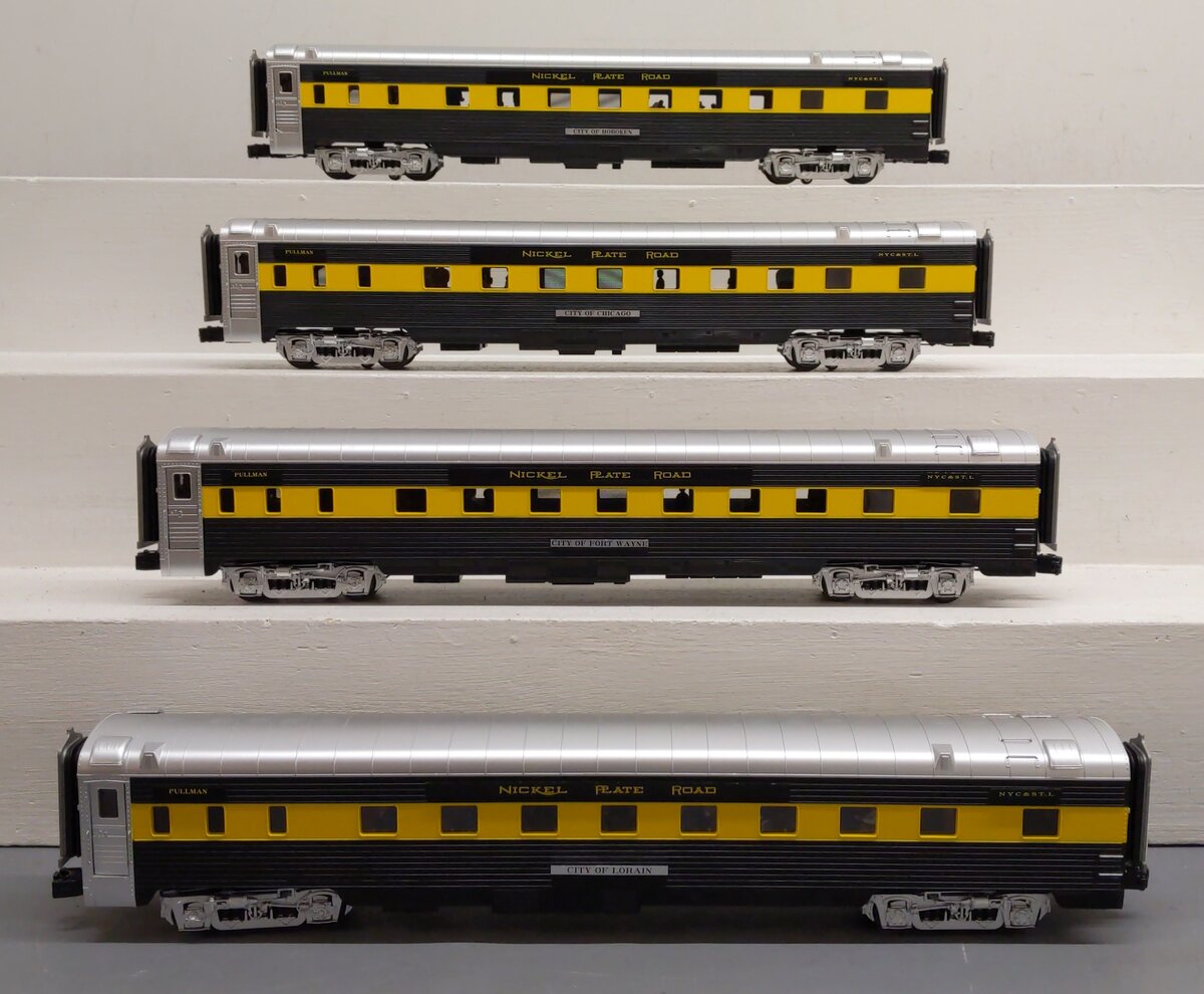 Atlas 3001596S O Nickel Plate Road 70' Streamline Passenger Sleeper Set (3 Rail) NIB