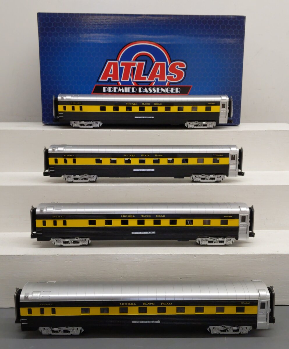 Atlas 3001596S O Nickel Plate Road 70' Streamline Passenger Sleeper Set (3 Rail) NIB